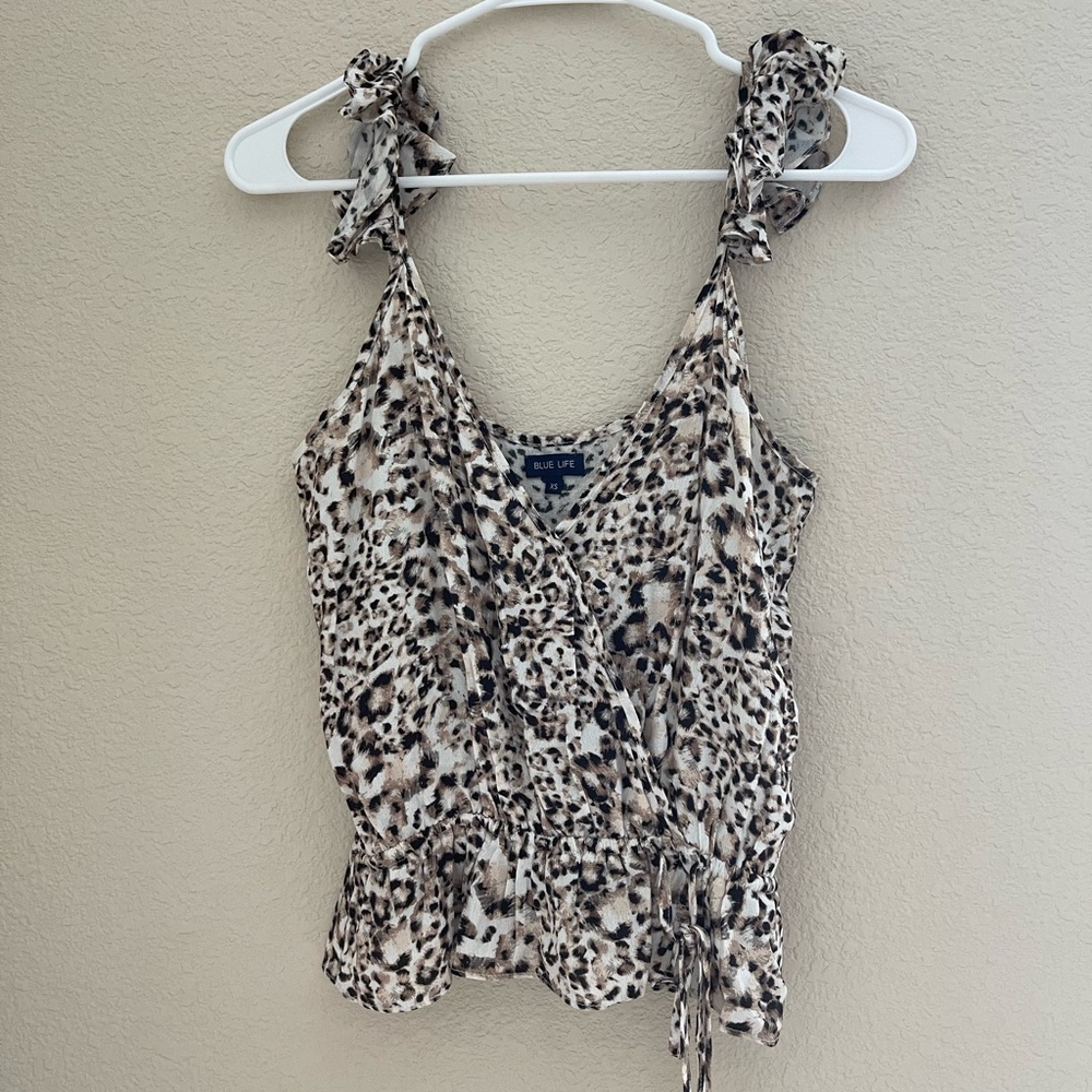 Leopard wrap top
